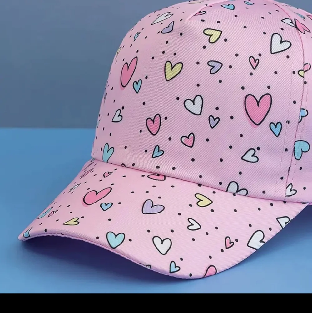 Pink Hearts Baseball Cap Girl